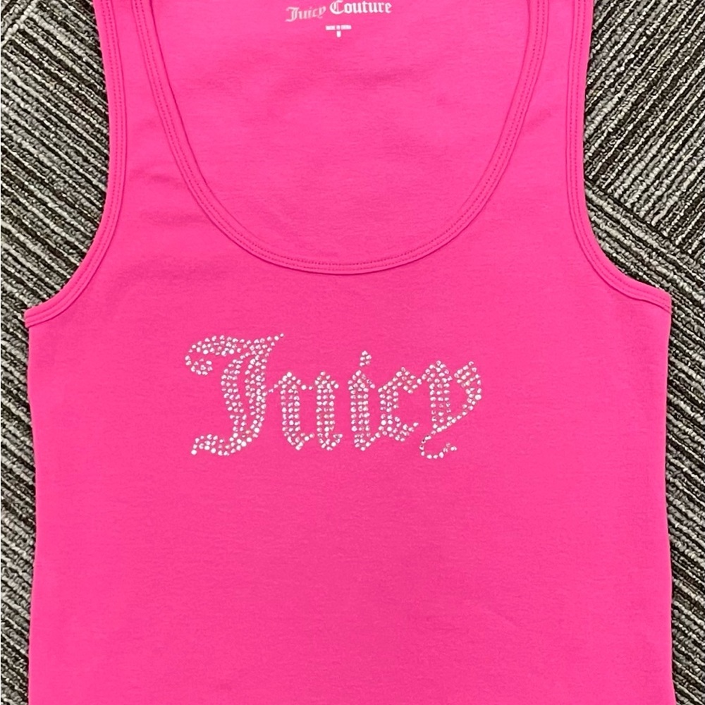 Juicy Couture cropped tank. Size medium. Color Free Love pink. NWT